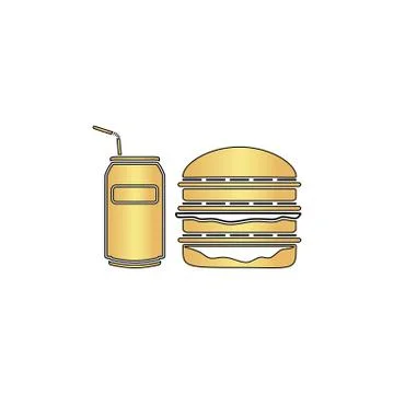 Fast food computer symbol Stock Illustration