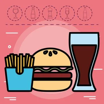 Fast food design イラスト素材