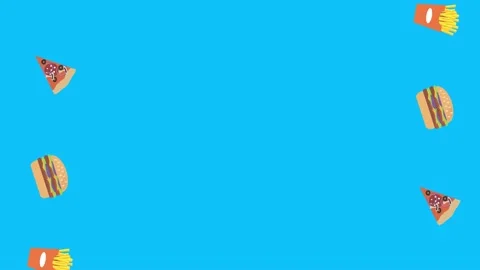 Fast food elements animation, chroma key, graphic source Stock Footage 154078557