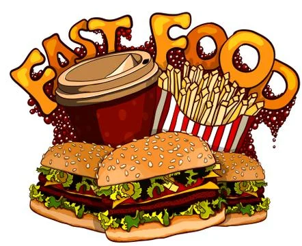 Fast food elements for design Stock Illustration