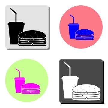 Fast Food. flat vector icon Illustrazione stock