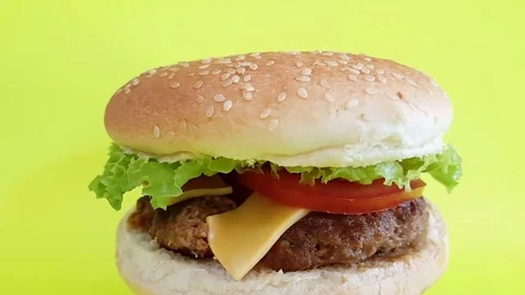 Fast food hamburger Stock Footage 83875955