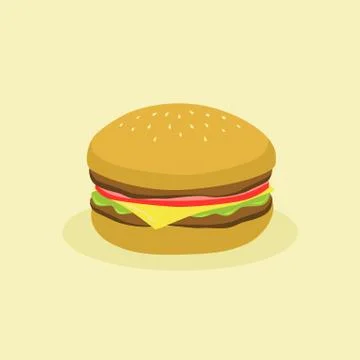 Fast Food Hamburger Vector Stock Illustration