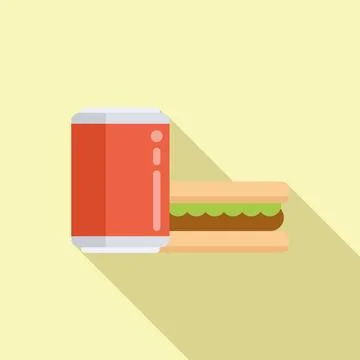 Fast food icon flat vector. Fruit box イラスト素材