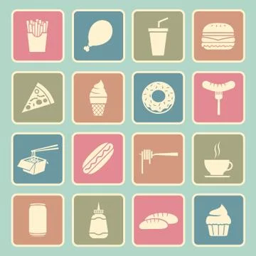 Fast food icon Stock Illustration