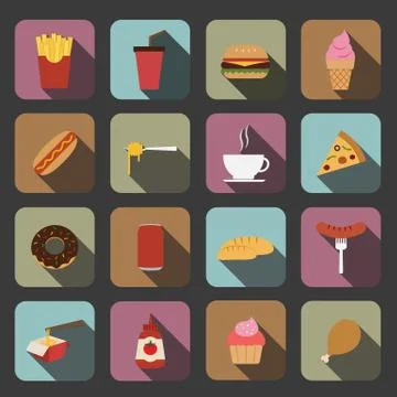 Fast food icon Stock Illustration