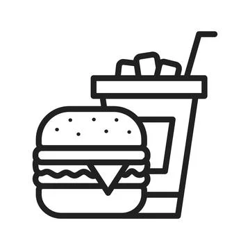 Fast Food icon vector image. Stock Illustration