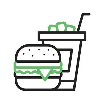 Fast Food icon vector image. Stock Illustration