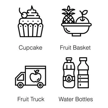 Fast Food Icons Set Stock Illustration