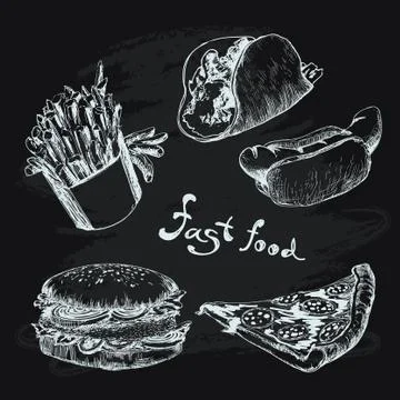 Fast food Stock Illustration