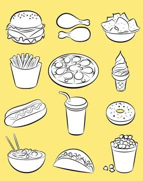 Fast food 스톡 일러스트