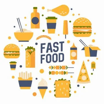 Fast food. Stock Illustration