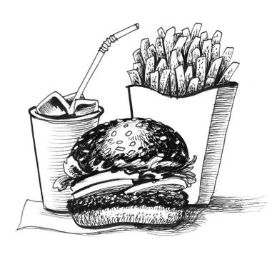 Fast food Illustrazione stock