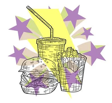 Fast food Stock Illustration