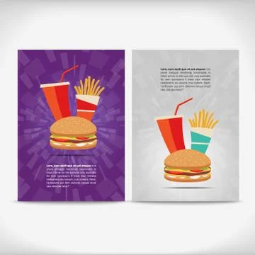 Fast food leaflet design Stock Illustration