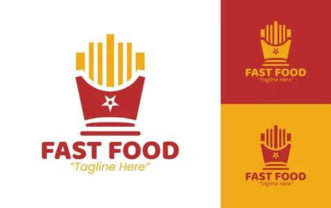 Fast Food Logo Creative Quick Meal Branding Stock Illustration