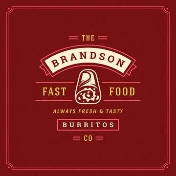 Fast food logo vector illustration. Stock Illustration