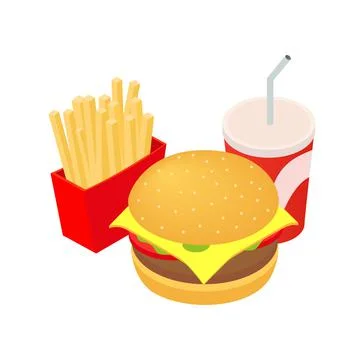 Fast food lunch Stock-Illustration