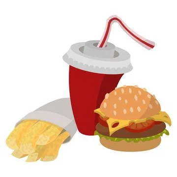 Fast food lunch Stock-Illustration