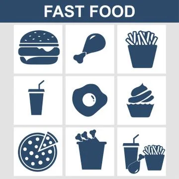 Fast food menu Stock Illustration