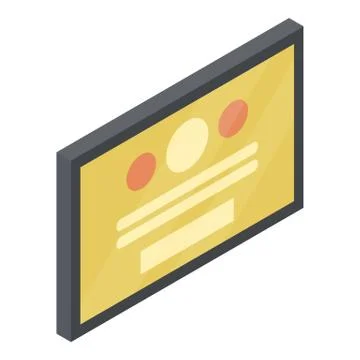 Fast food menu panel icon, isometric style Stock Illustration