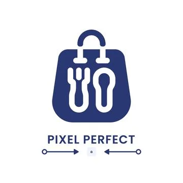 Fast food package black solid desktop icon イラスト素材