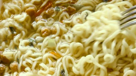 Fast food pasta Stock Footage