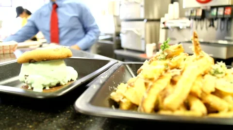 Fast Food Restaurant Stock Footage 772001