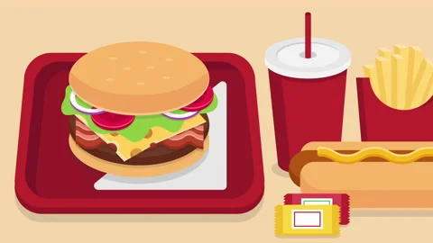 Fast Food Scene Video stock 205067101