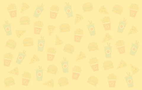 Fast food. Seamless background. Vector fast food pattern. Stock Illustration