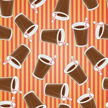 Fast food seamless pattern background Stock Illustration