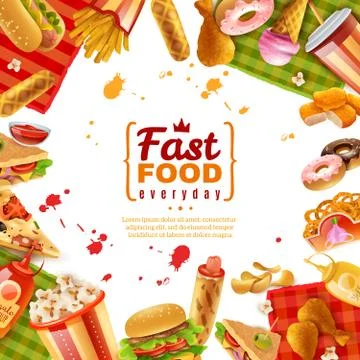 Fast Food Template Stock Illustration