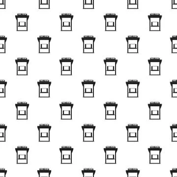 Fast food trade pattern seamless vector Stock Illustration