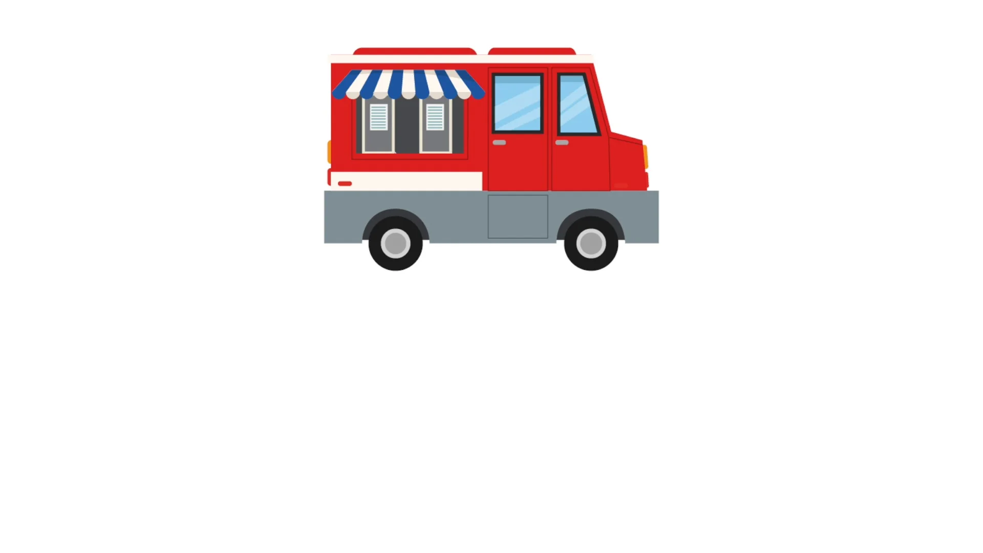 Fast food truck HD animation | Stock Video | Pond5