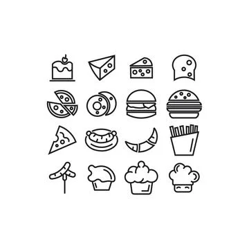 Fast food vector graphics. Stock Illustration