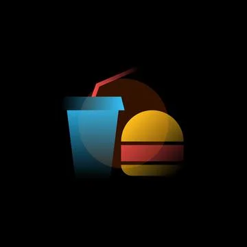 Fast food. Vector icon in gradient style Stock Illustration