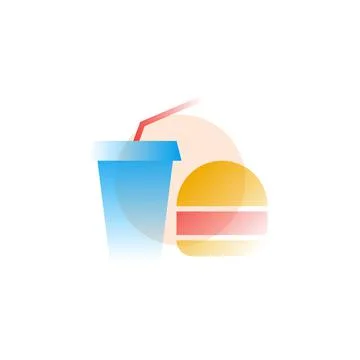 Fast food. Vector icon in gradient style Stock Illustration