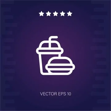 Fast food vector icon Stock Illustration