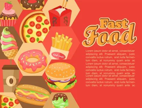 Fast food, vector. Stock Illustration