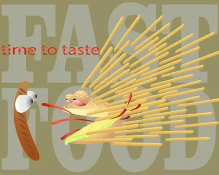 Fast food / vector Stock Illustration