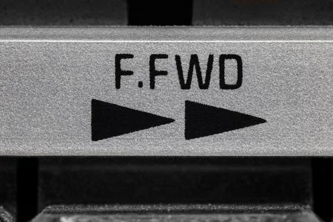 Fast Forward Boombox Button Macro Detail Stock Photos
