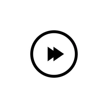 Fast forward button icon. Forward motion arrow button symbol Stock Illustration
