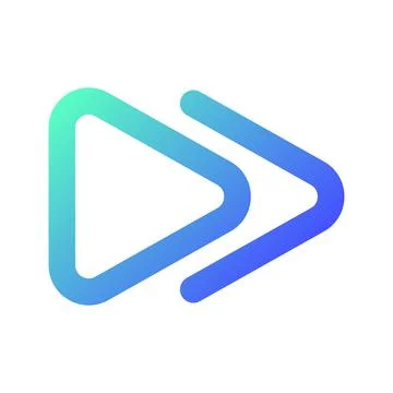 Fast forward button pixel perfect gradient linear ui icon Stock Illustration