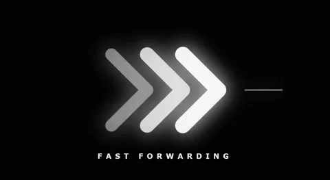 Fast Forward Chevron Arrow HUD Loading Animation Vídeos de archivo 335400173