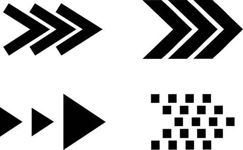 Fast Forward Chevron Arrows Illustrazione stock