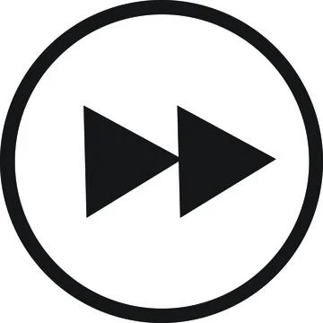 Fast Forward Circle Icon Stock Illustration