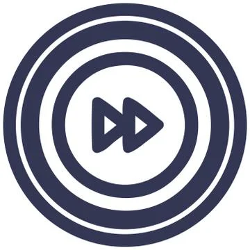 Fast forward circular icon Stock Illustration