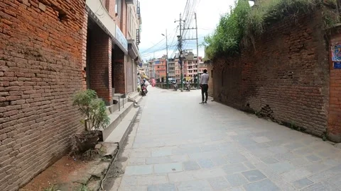 A fast forward clip of the walk from the Salima to Pimbahal Pokhari Stock Footage 210962277