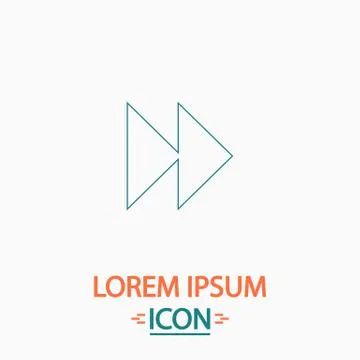 Fast forward computer symbol Stock Illustration