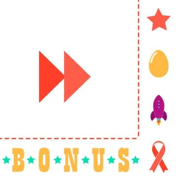 Fast forward computer symbol Stock Illustration